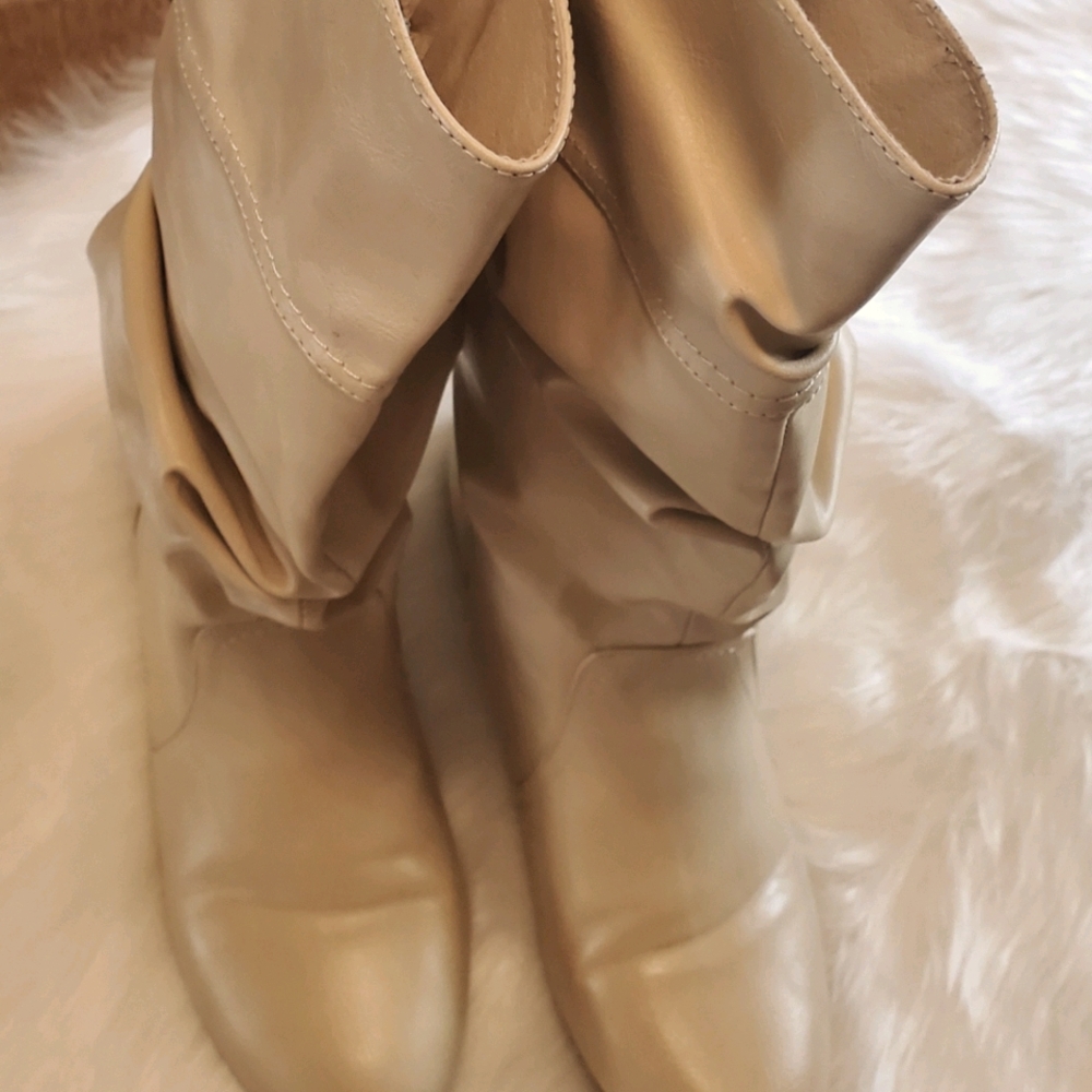 3/$30 - Cream Flat Boots